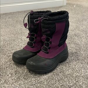 The North Face Kids' Black and Purple Snow Boots
